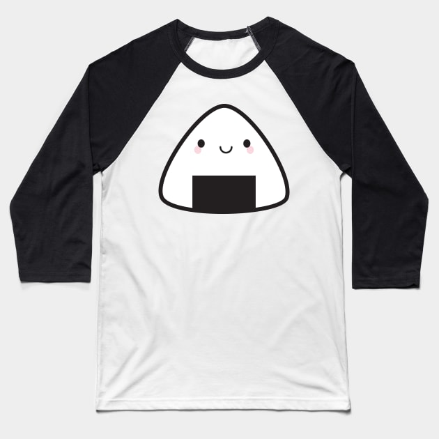 Kawaii Onigiri Rice Ball Baseball T-Shirt by marcelinesmith